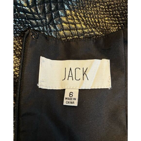 JACK BY BB DAKOTA Women's Metallic Snake print metal bronze Dress Size 6 - Picture 12 of 16